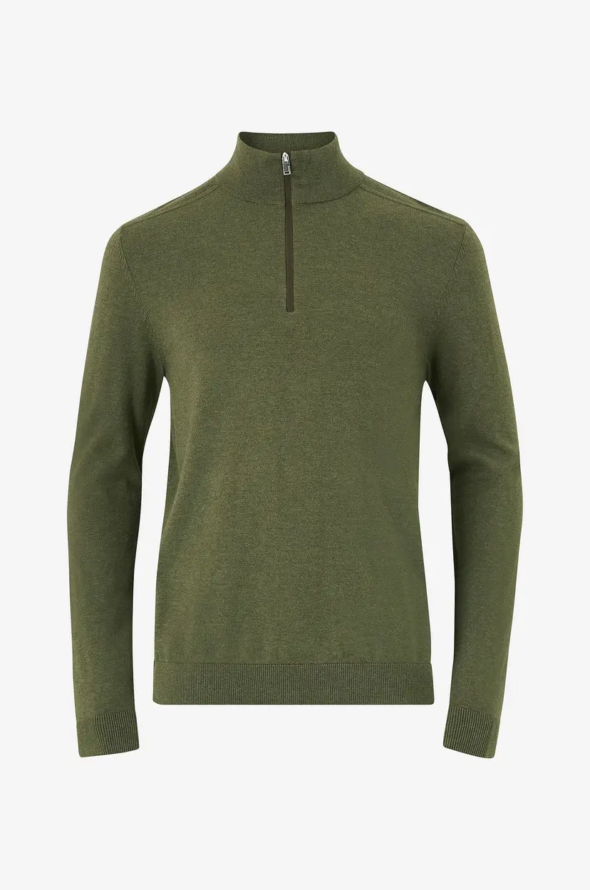 Selected Men Pologenser slhBerg Half Zip Cardigan - Grønn