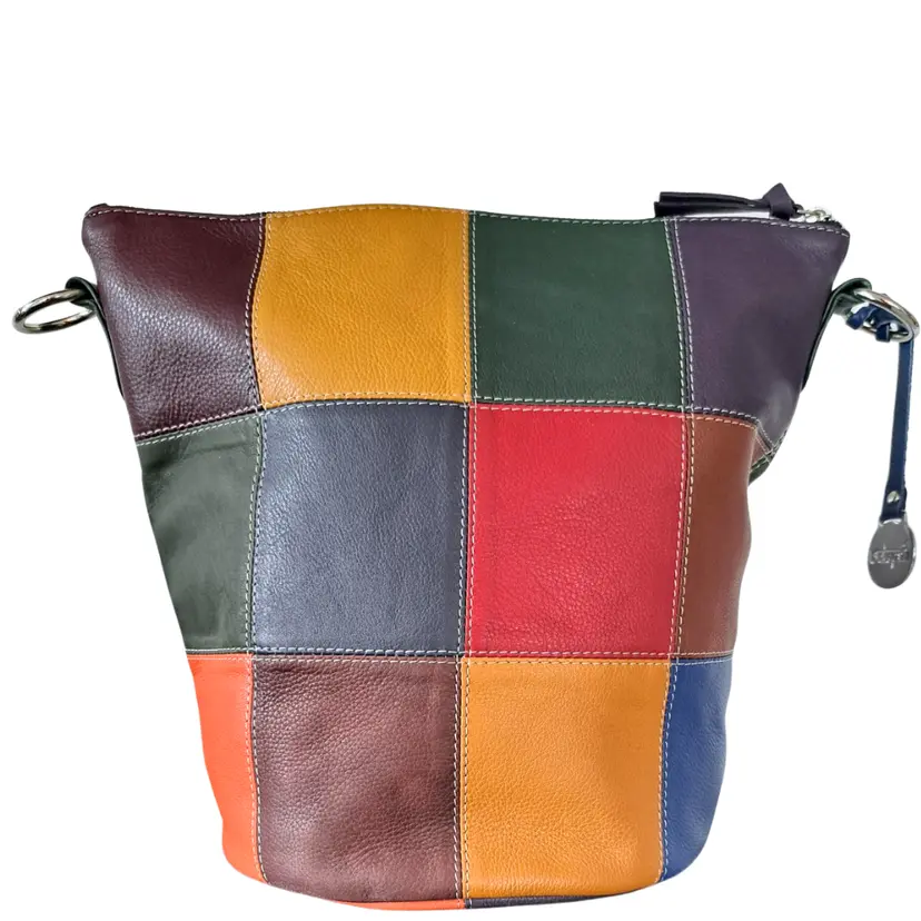 Octopus Denmark BEMÆRK: 2. sortering. Style Quiz i smuk multifarve. Superfed og stor shopper til skulder og crossbody kreeret af kvalitetslæder i 12 farver (Copy)