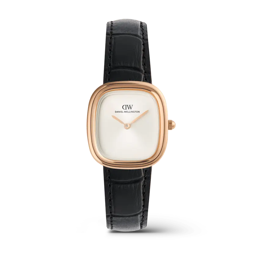 Daniel Wellington Rose Gold 24mm Watch Margot Black Croc | DW