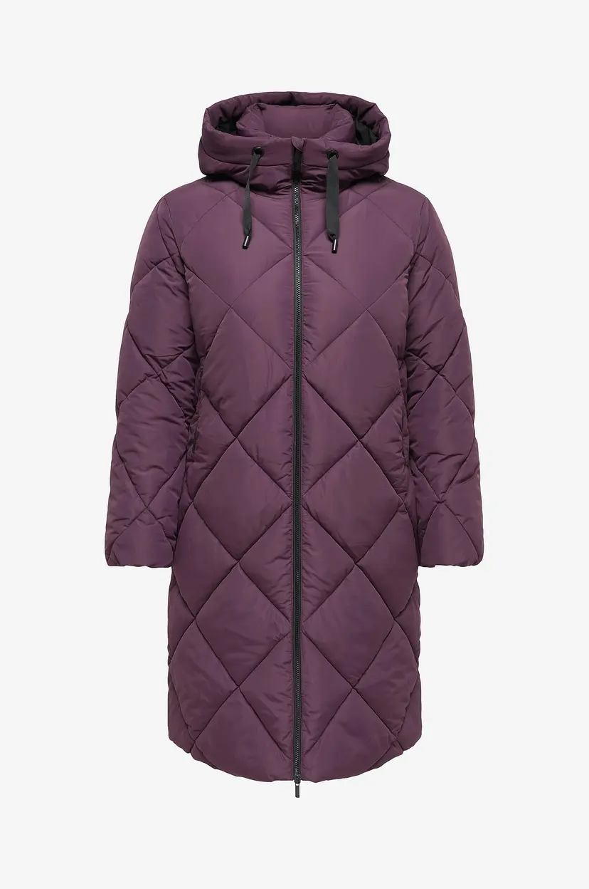 Only Carmakoma Pufferjakke Carmaggi Long Hood Puffer Otw - Rød