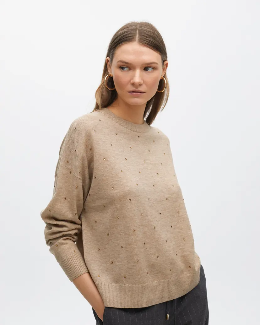 Maite by Lola Maite by Lola MF2511009 Beige Sweatshirt