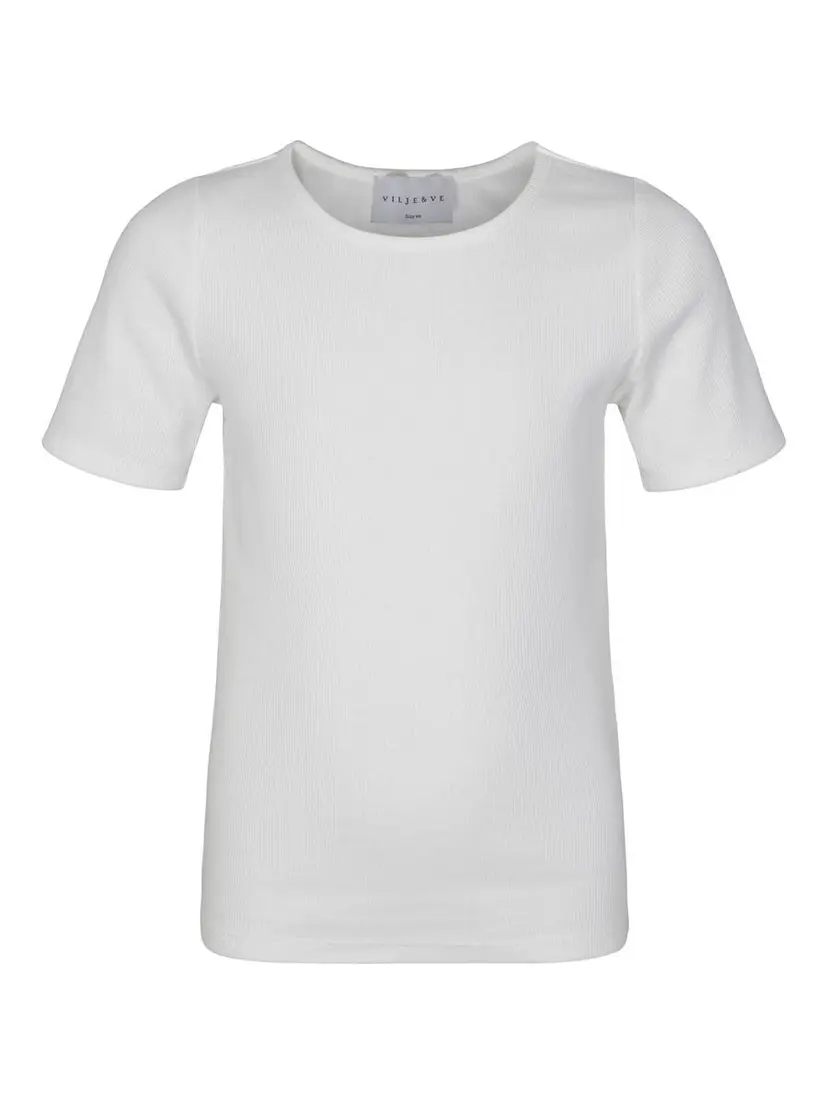 Vilje & Ve Vilje & Ve Helena Rib Tee Off White (98 /3 år)