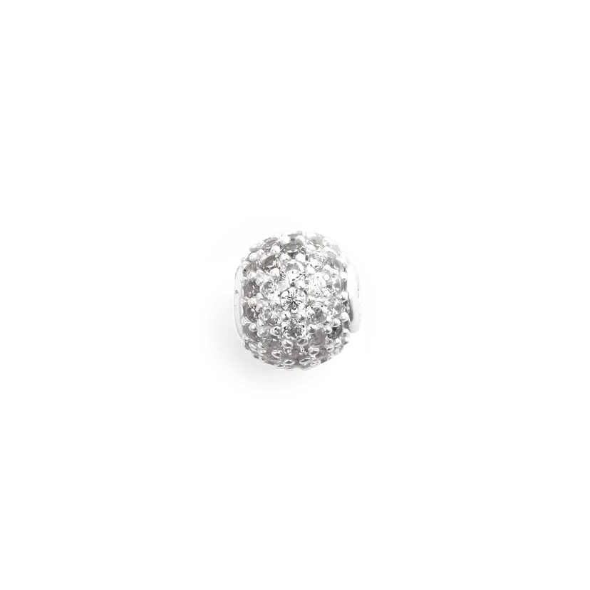 Daniel Wellington Silver Charm Pavé Orb White Crystal | DW