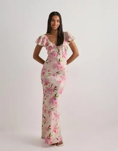 Vero Moda Vero Moda - Blomstrete - Vmisabella Cap Sleeve Maxi Dress Ex