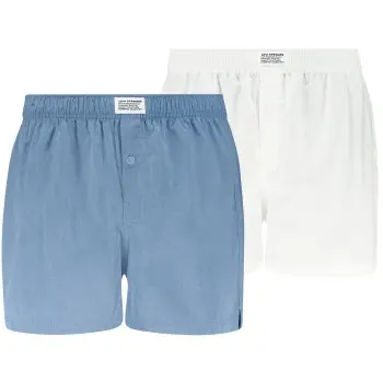 Levi's Levis 2P Men Woven Boxer Hvit/Blå bomull Medium Herre