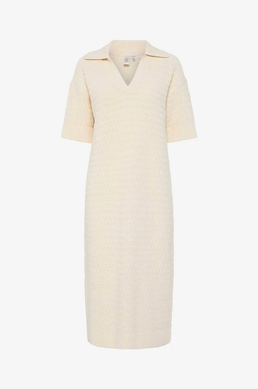 Y.A.S Kjole yasCibyl 2/4 Long Knit Dress - Natur