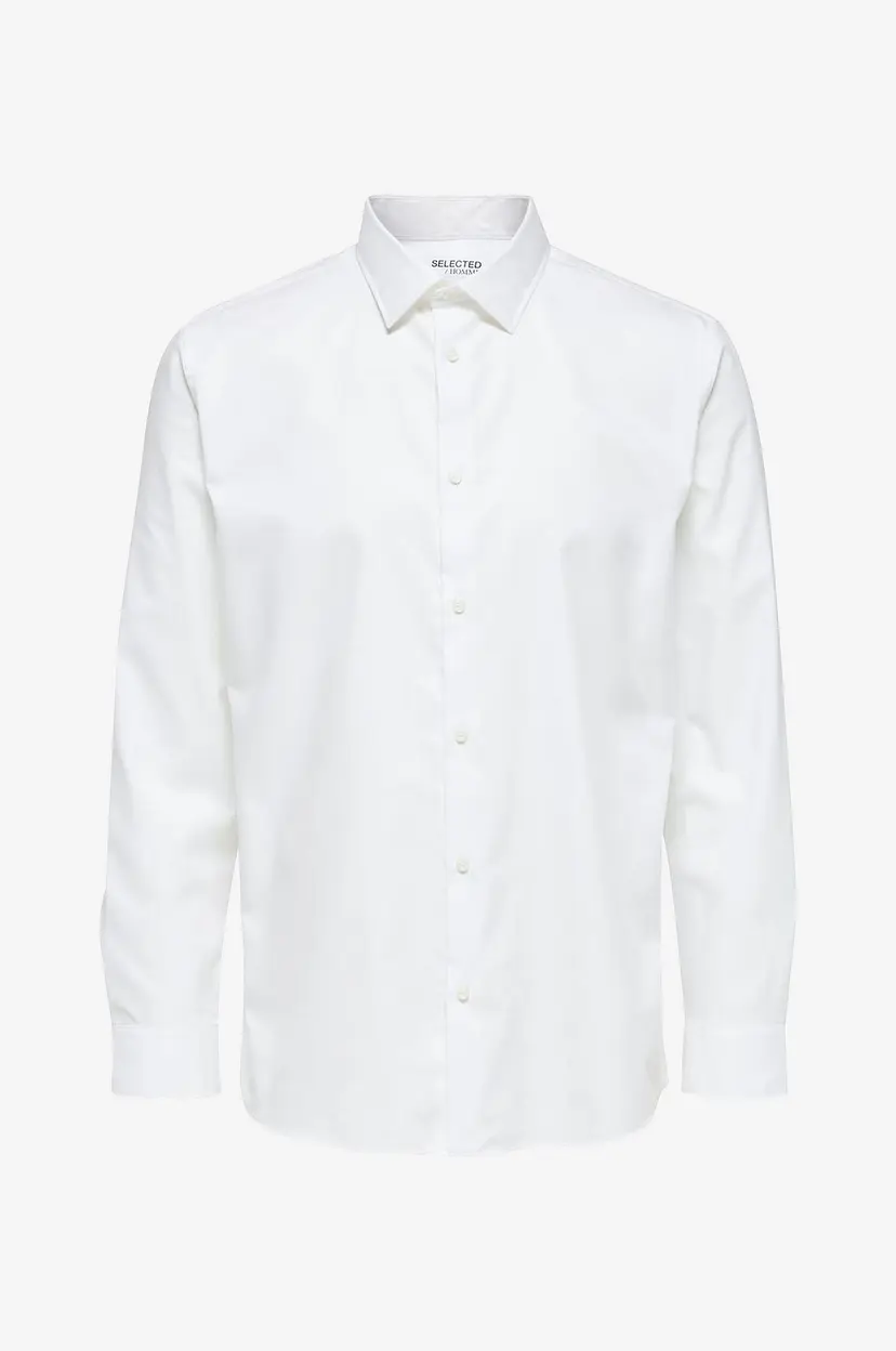 Selected Men Skjorte slhSlimethan Shirt Ls Classic B - Hvit