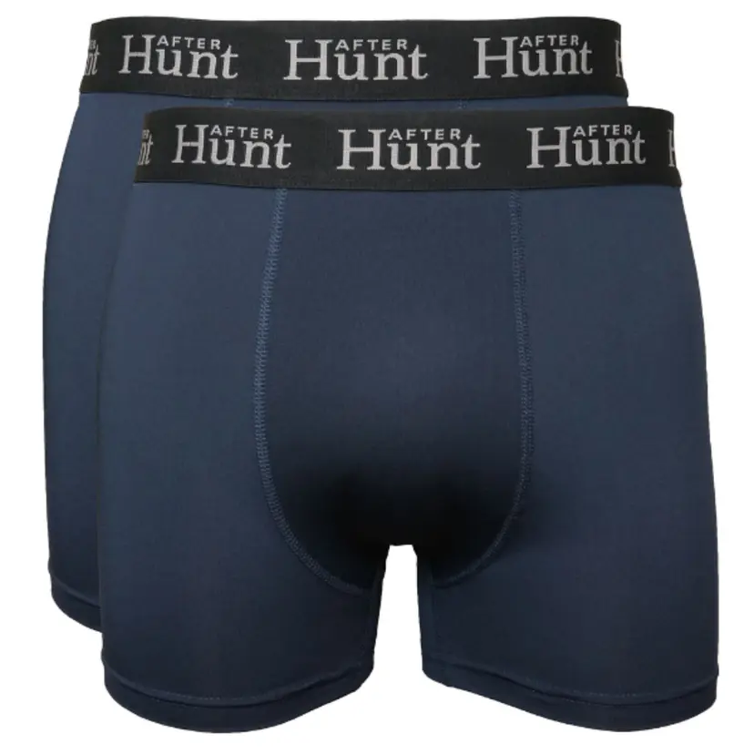 After Hunt After Hunt Mens Boxer Underwear Short 2-pack Dark Blue