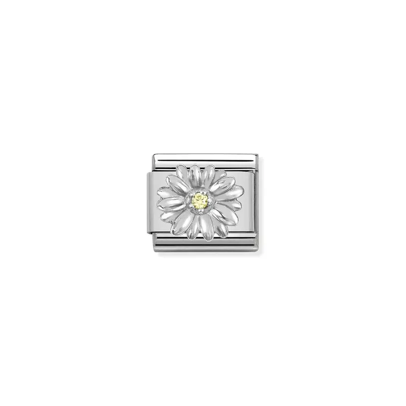 Nomination Daisy w/ Cubic Zirconia Silver