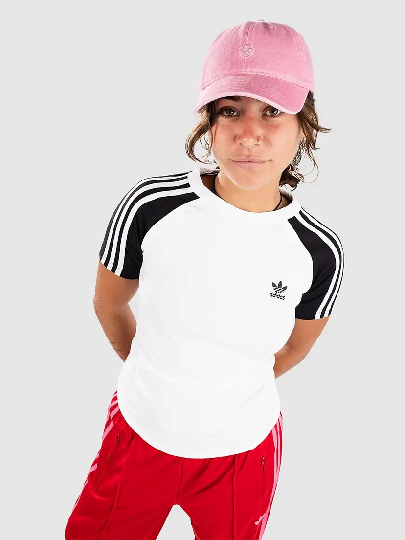 Adidas Originals adidas Originals 3S Slim T-skjorte hvit