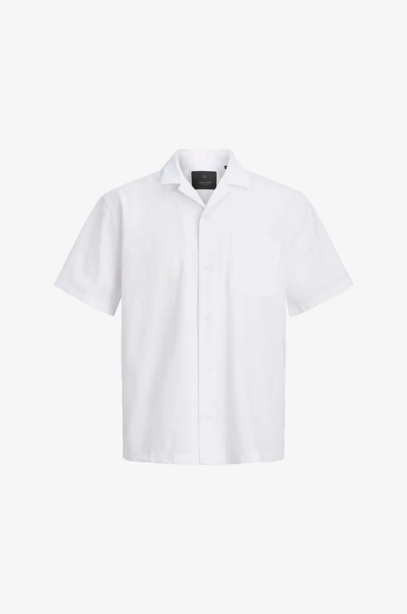 Jack & Jones Skjorte jprBlashawn Seersucker S/S SN - Hvit