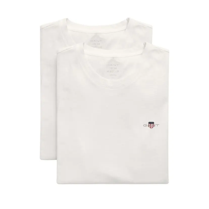 GANT Gant - T-skjorte C-Neck 2-Pk White