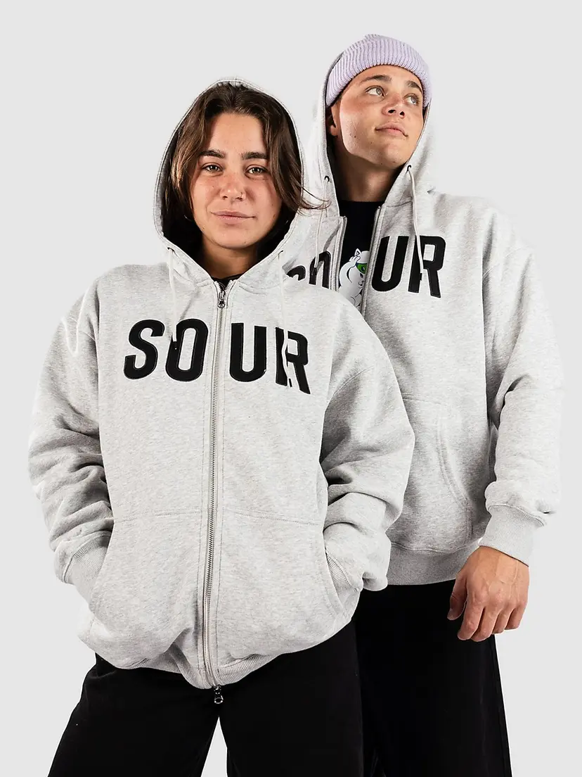 Sour Solution Sour Solution Army Hettegenser med glidelås grå