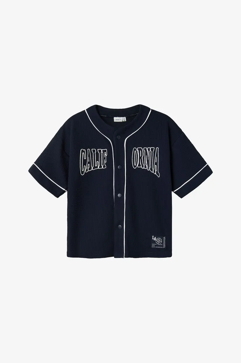 NAME IT Skjorte nkmDatto SS Nreg Heavy Card - Blå