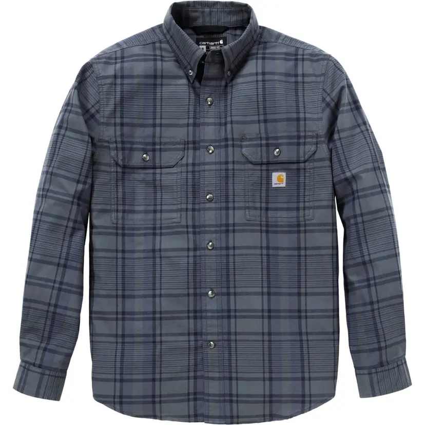 Carhartt Workwear Carhartt Workwear M's Fort Loose LS Plaid Shirt Navy/Deep Smoke Blue