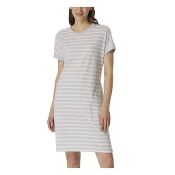 Schiesser Schiesser Women Shortsleeve Nightshirt Hvit/Grå bomull 38 Dame