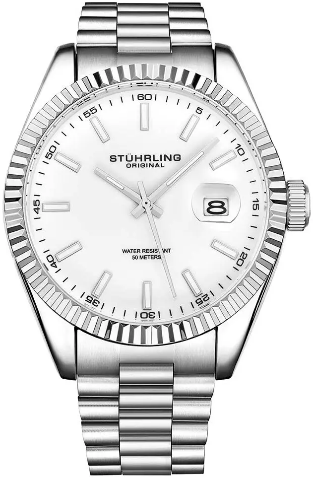 Stührling Original Stührling Original Herreklokke 3935.1 Lineage Hvit/Stål Ø42 mm