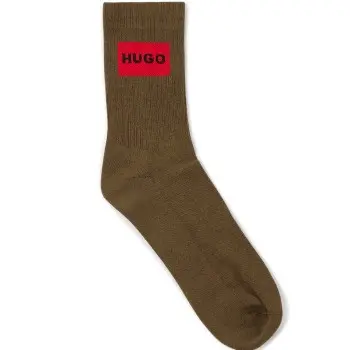 Hugo HUGO Strømper 2P Label Rib Col Socks Brun Str 43/46