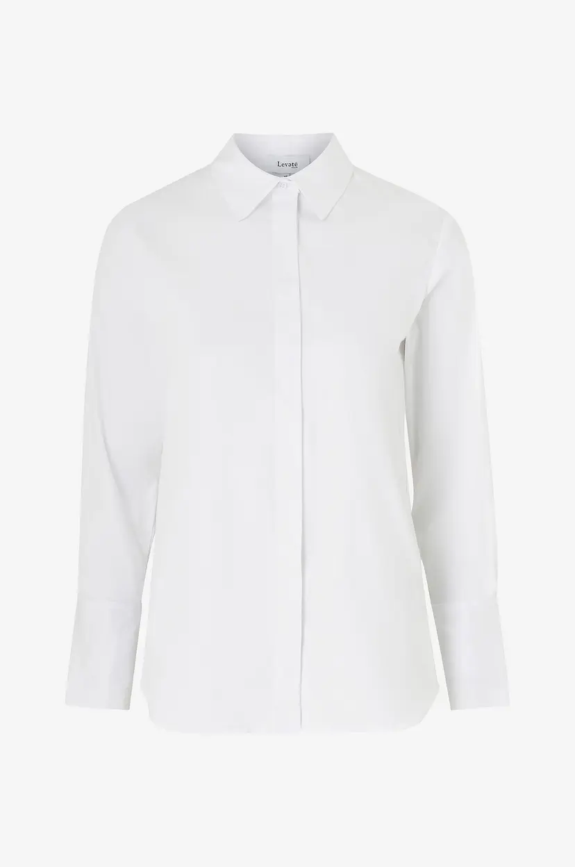 Levete Room Skjorte Lr-Isla Solid 7 - Hvit
