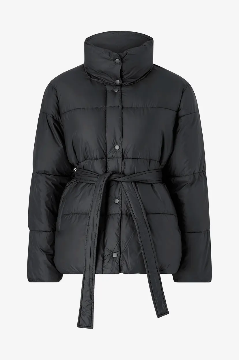 Gina Tricot Pufferjakke Belted Puffer - Svart