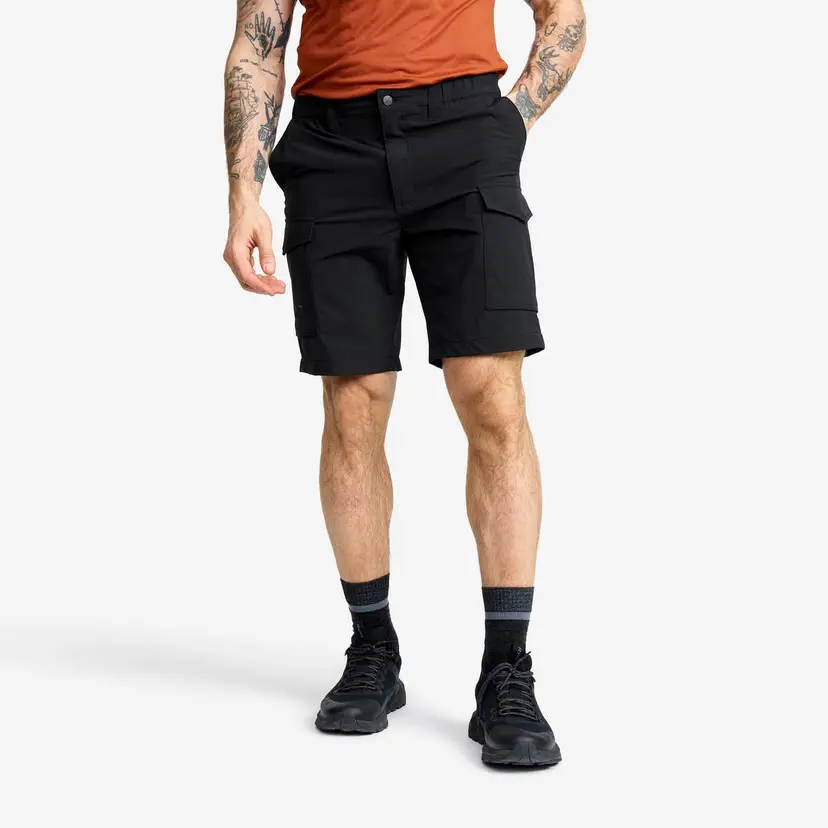RevolutionRace Adventure Cargo Stretch Shorts Herre Black