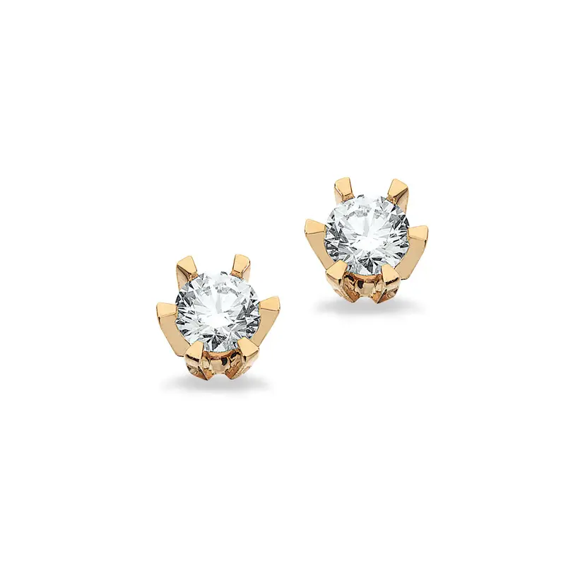 Prinsesse Scrouples - Prinsesse Ørestikker med 0,18ct diamant, Guld/Hvidguld - 1775,18