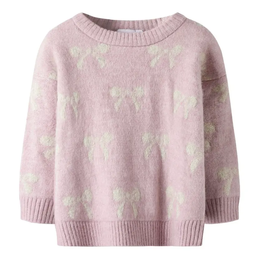 NAME IT Name It - Genser Knit Senya Bow Keepsake Lilac