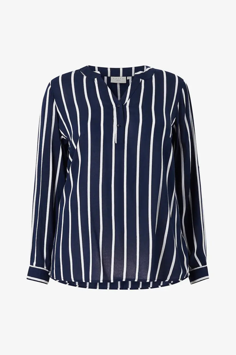 KAFFE Curve Bluse kcSida Blouse - Blå