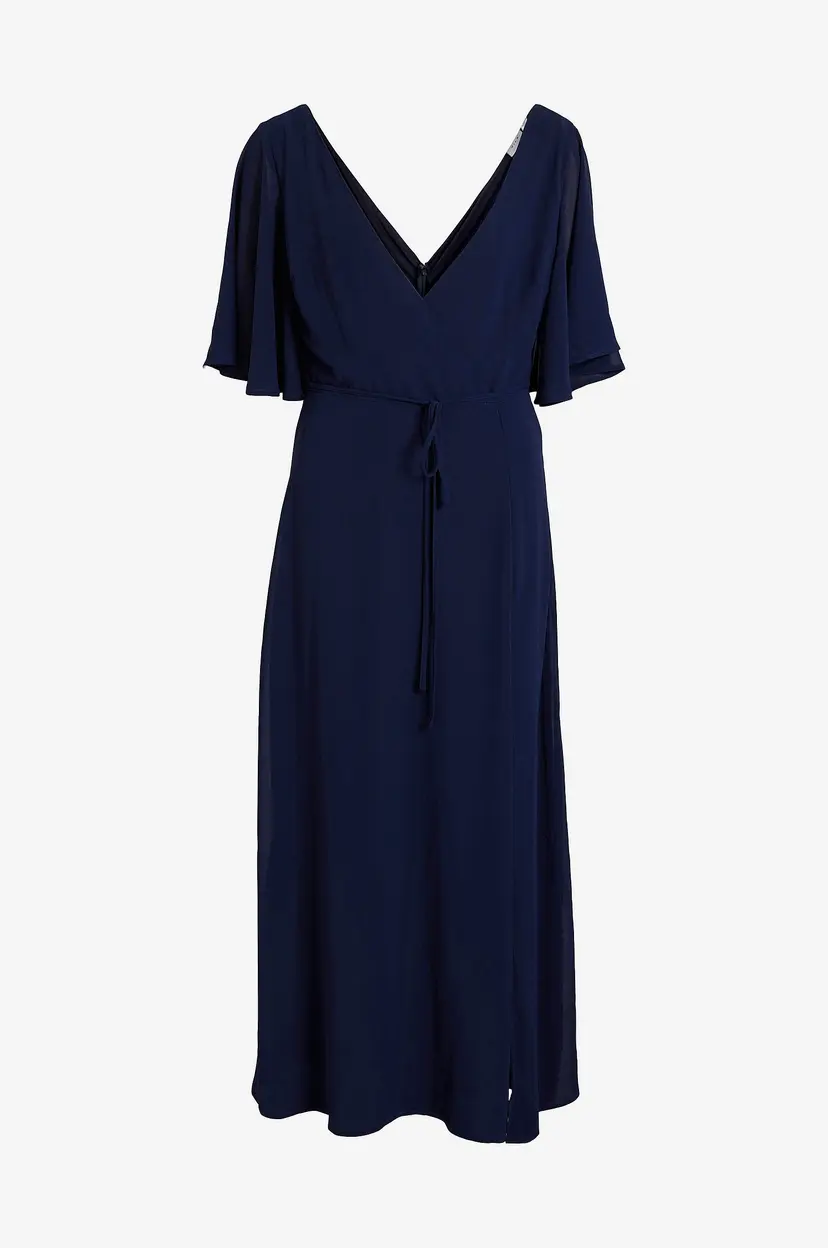 Vila Maxikjole viUra 2/4 V-neck Ankle Dress - Blå
