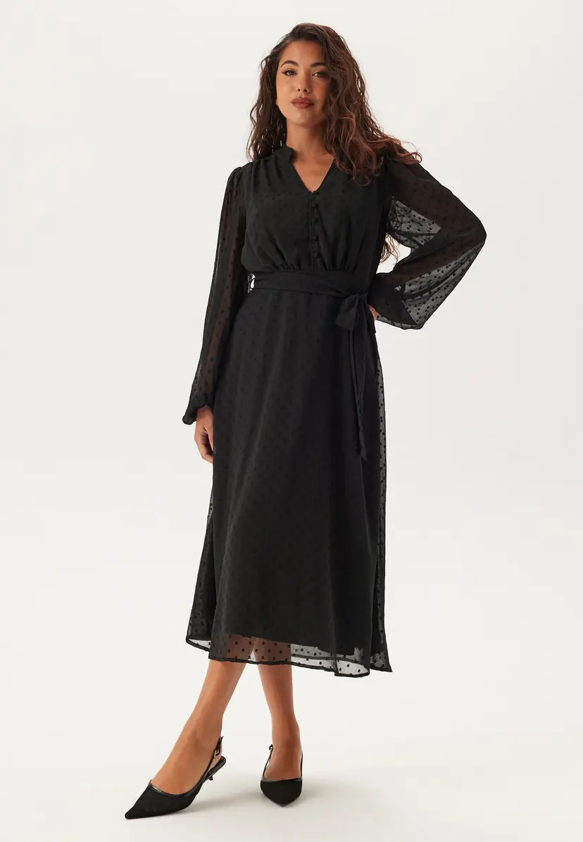 Happy Holly Dotted Button Dress