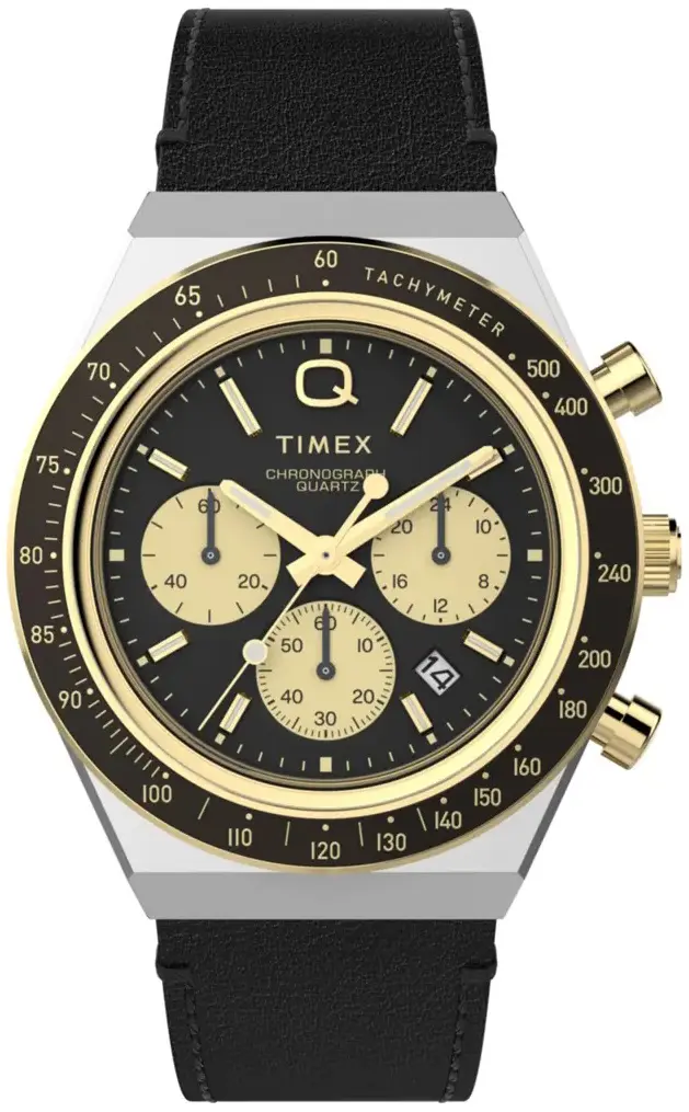 Timex Timex Herreklokke TW2W64300 Q Sort/Lær Ø40 mm