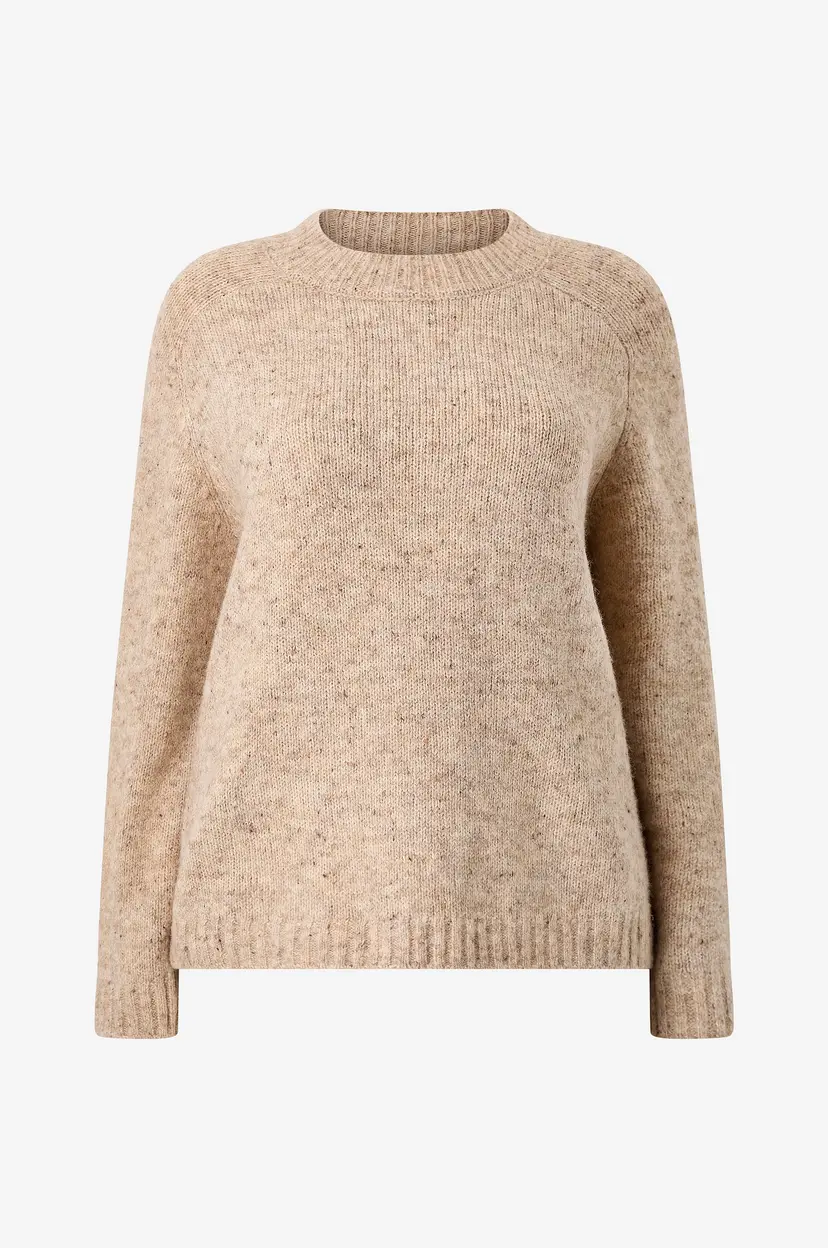 Vero Moda Curve Pullover vmcIngrid LS O-neck - Brun