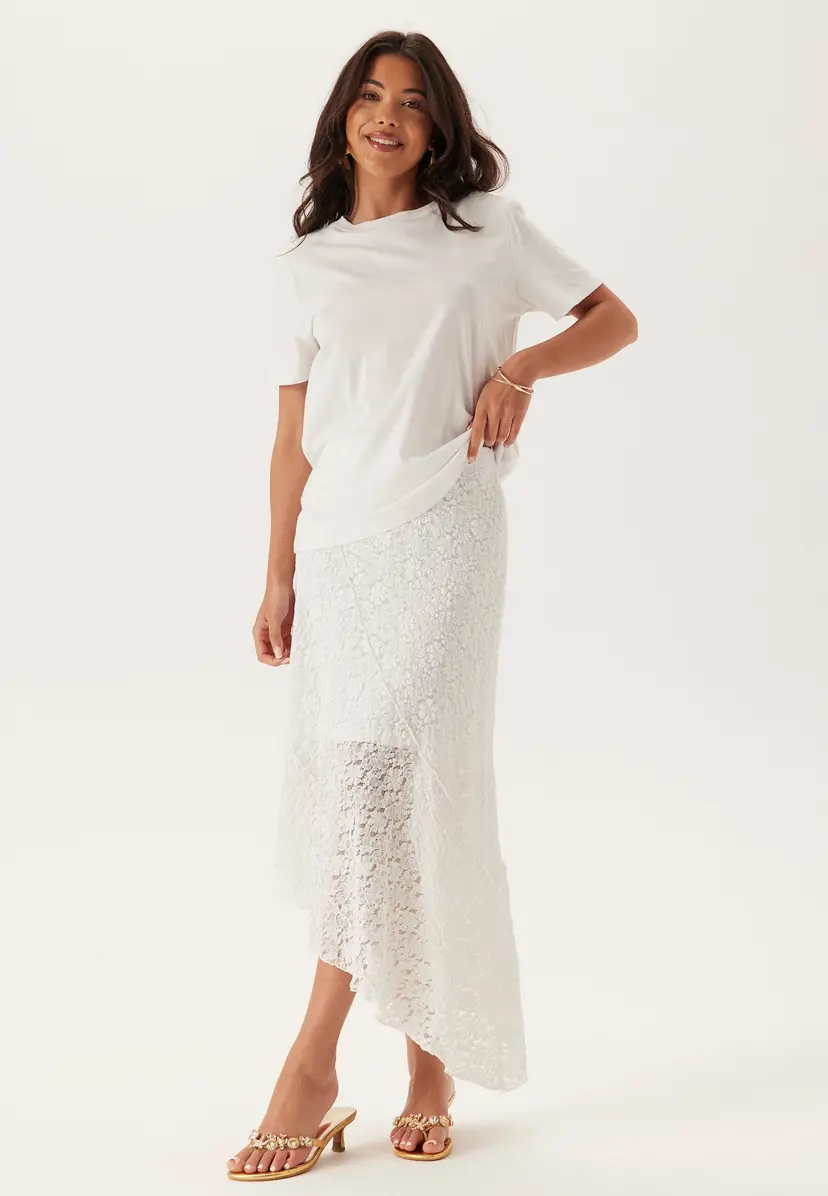Bubbleroom Asymmetric Lace Skirt