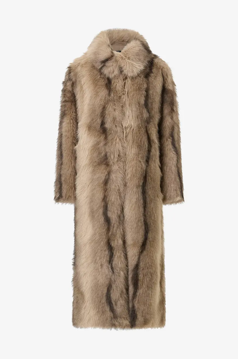 Gina Tricot Fuskepelskåpe Faux Fur Long Coat - Flerfarget