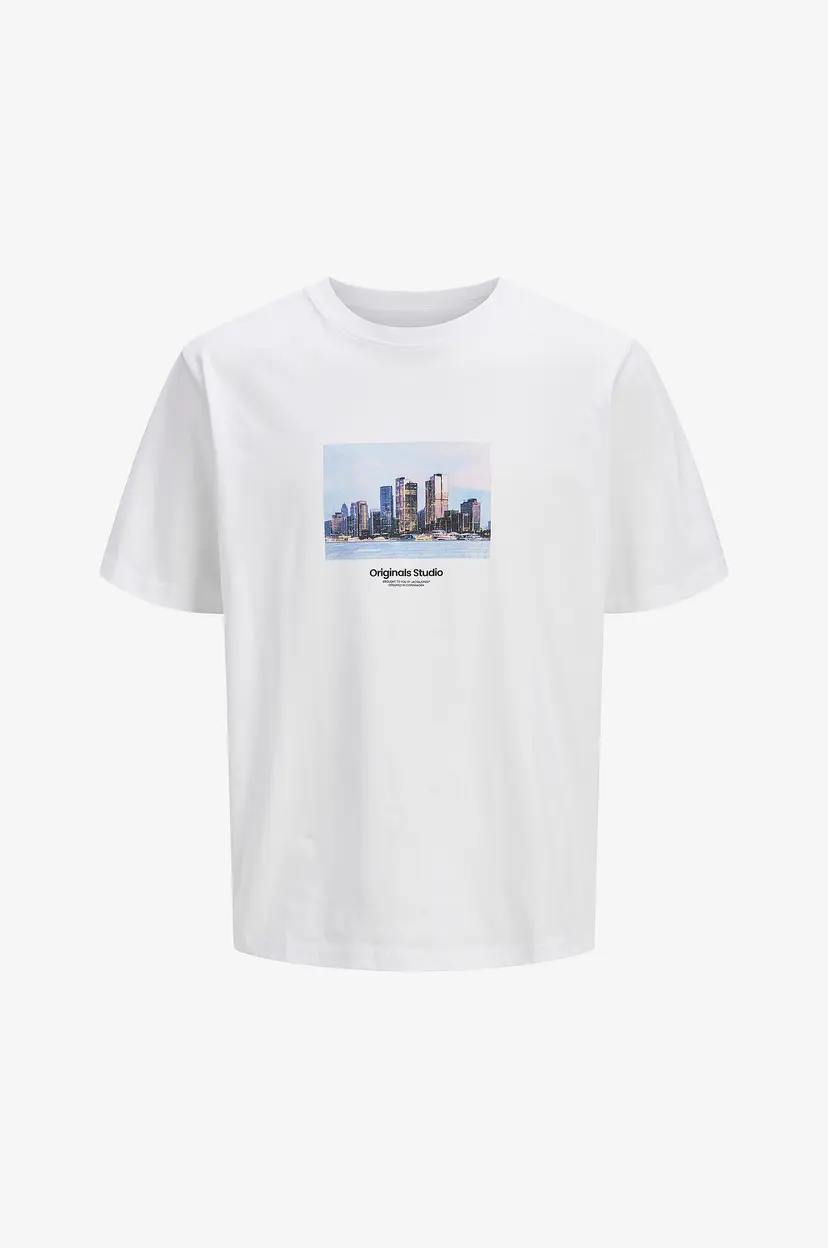 Jack & Jones Junior T-skjorte jorVesterbro Picture Tee SS Crew JN - Hvit