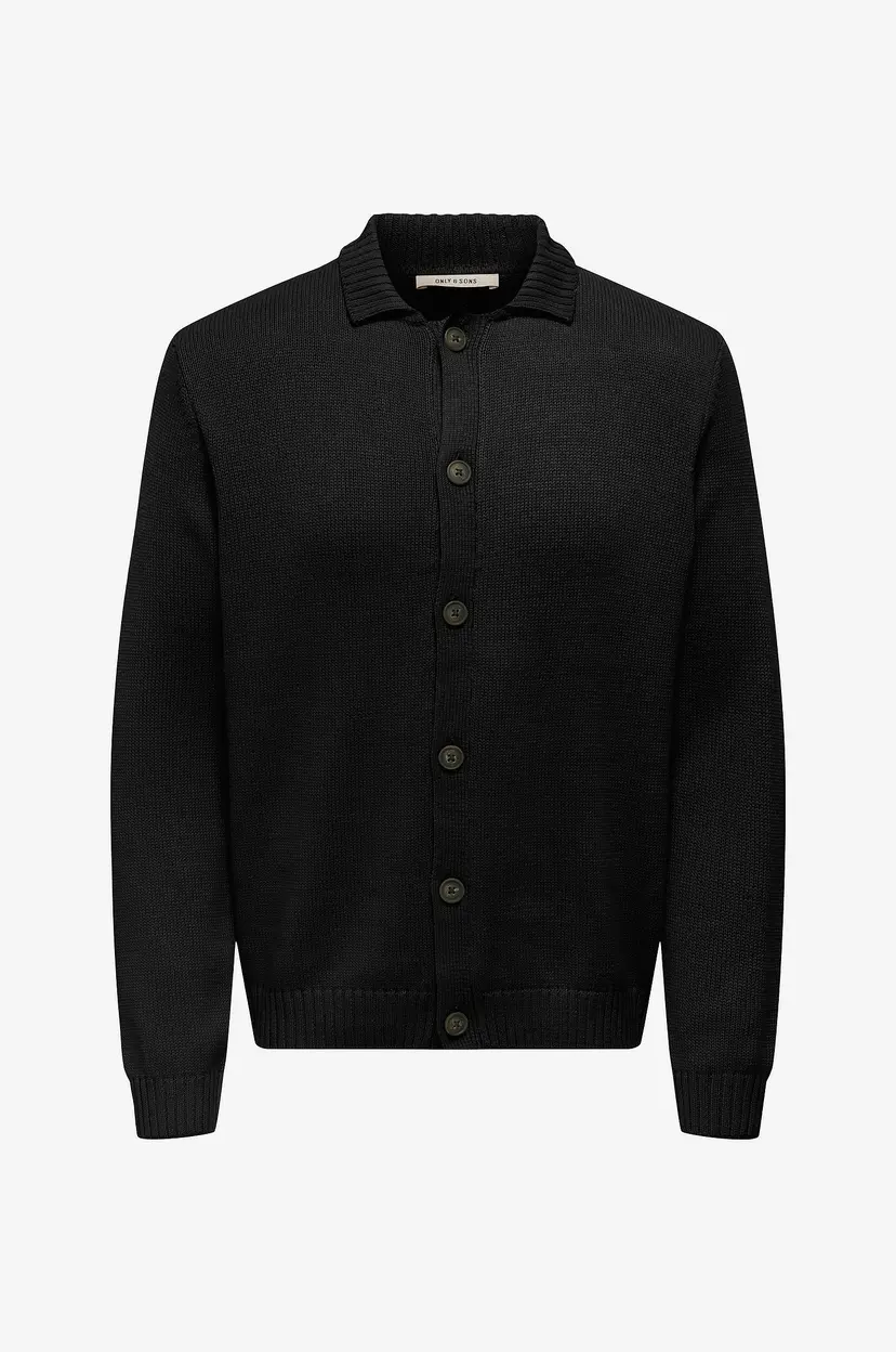 Only & Sons Kardigan onsJacob Reg LS - Svart
