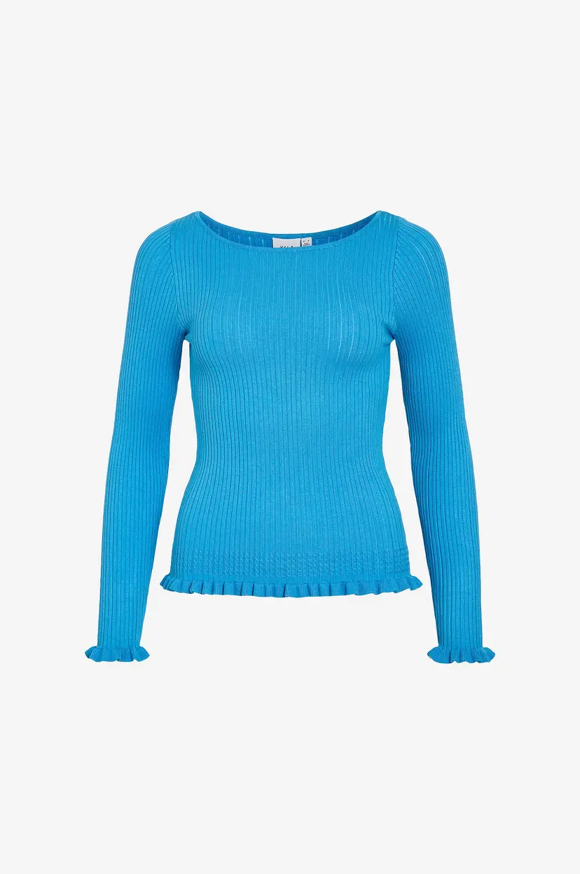 Vila Genser viBelia Boatneck L/S Knit - Blå