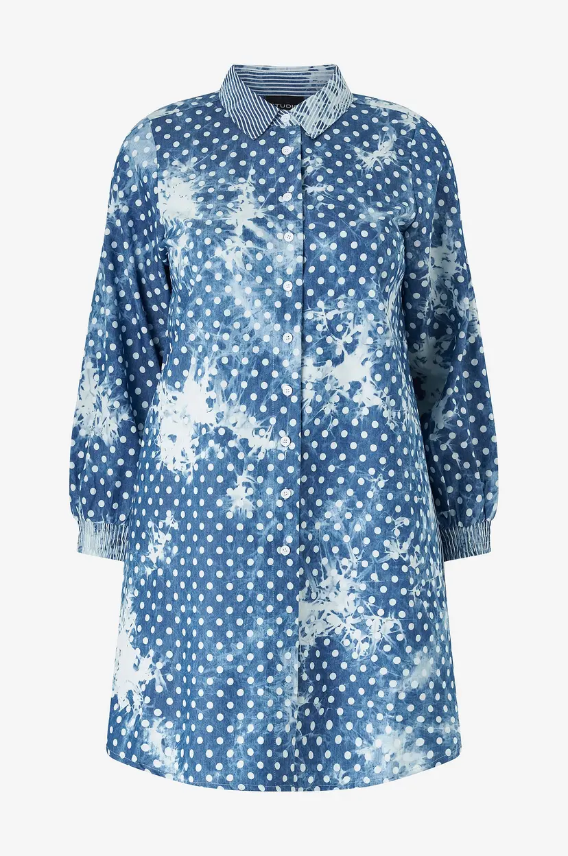 Studio Skjortekjole smilie Shirt - Blå
