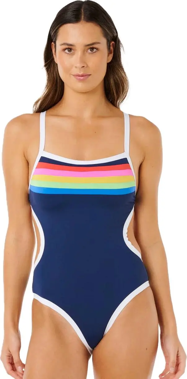 Rip Curl Rip Curl Women's Surf Stripe Cheeky One Piece Dark Navy