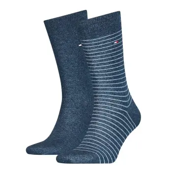 Tommy Hilfiger Tommy Hilfiger Strømper 2P Men Sock Stripe Jeansblå Str 47/49 Herre