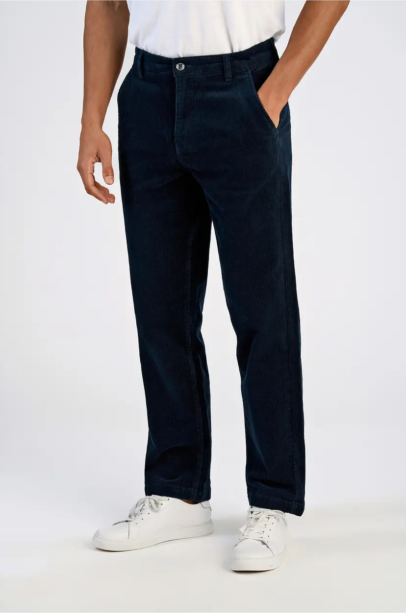 Lindbergh Manchester-bukser Superflex Corduroy Chino Pants - Blå