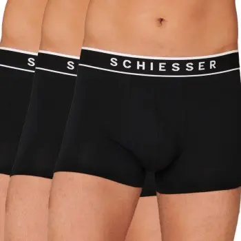 Schiesser Schiesser 3P 95-5 Organic Cotton Rio Boxer Helsvart bomull XX-Large Herre