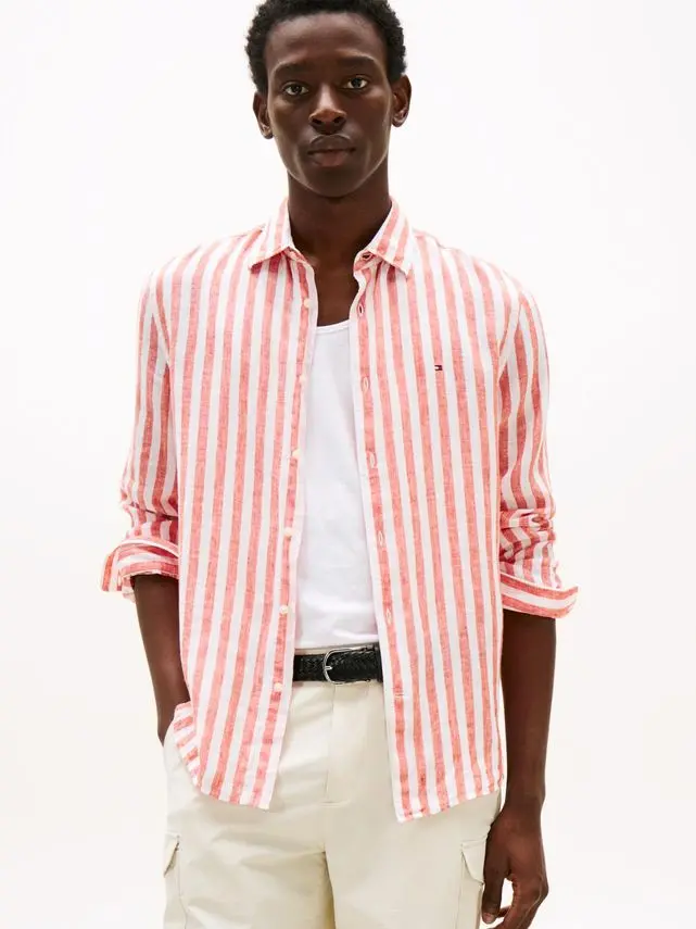 Tommy Hilfiger LINEN BENGAL STRIPE RF SHIRT