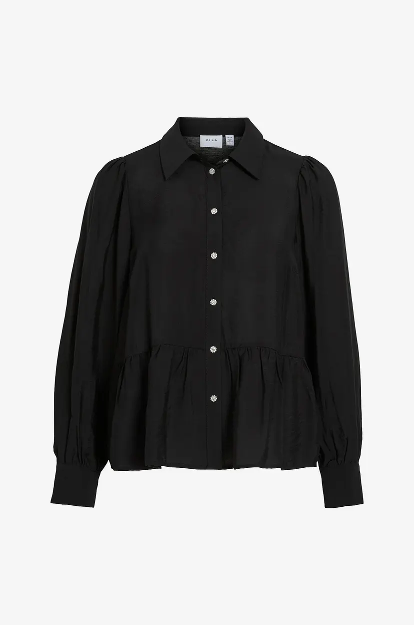Vila Skjorte viLatria L/S - Svart