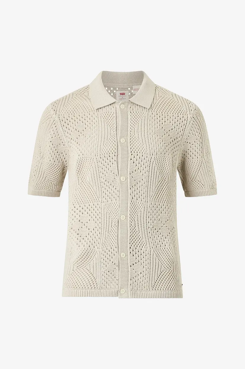 Levi's Genser Camp Shirt Dark Phanto - Beige