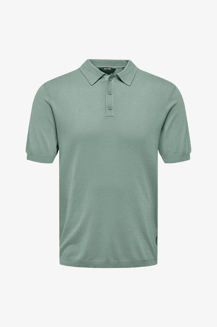 Only & Sons Pologenser onsWyler Life Reg 14 SS Polo Knit - Grønn