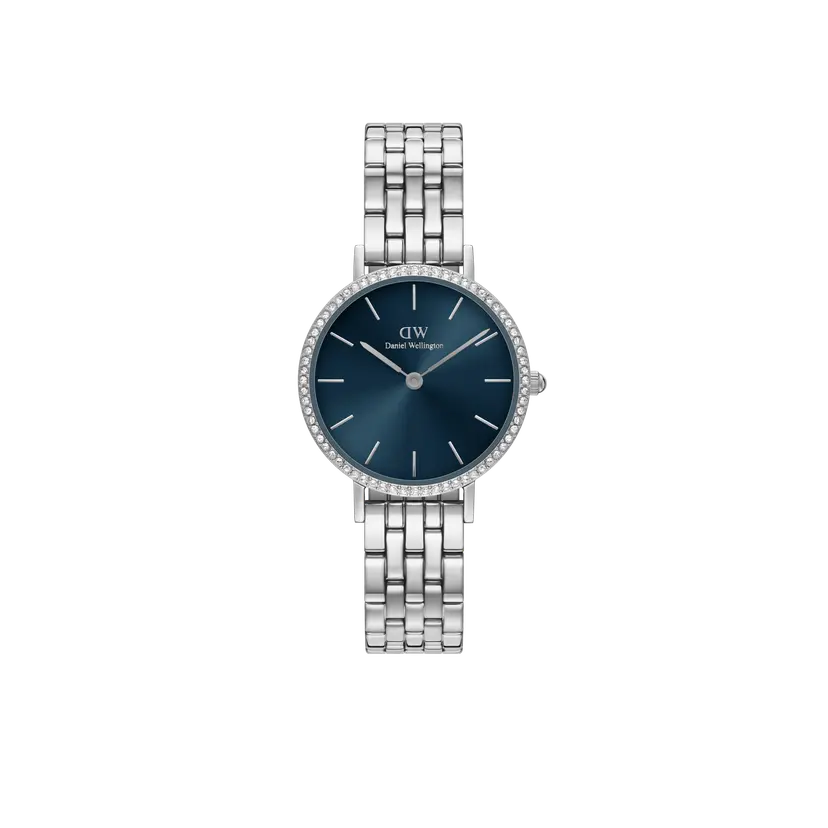 Daniel Wellington Silver 28mm Watch Petite Lumine Bezel 5-link Arctic S | DW