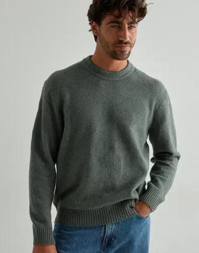 Only & Sons Only & Sons Onsjames Rlx Crew Knit Noos Strikkegensere Grå