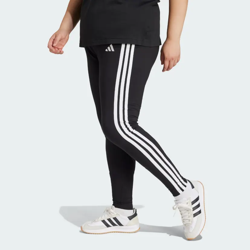 Adidas Essentials 3-Stripes Cotton Tights (store størrelser)