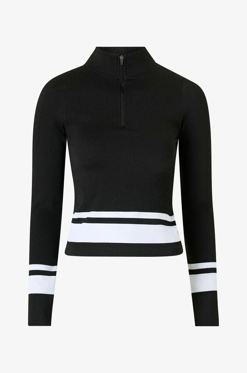 Drop of Mindfulness Treningstrøye Seamless Half Zip Base Layer - Svart